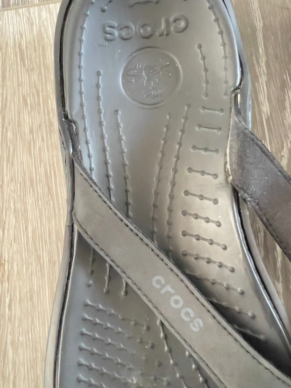 CROCS Men's Black Sport Flip-Flop Sandals